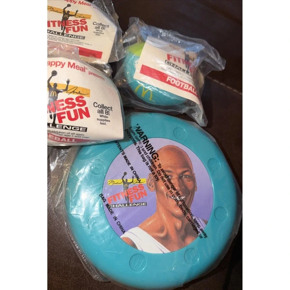 1991 McDonalds Happy Meal Toys Michael Jordan Fitness Fun Challenge, 5‎ Pieces